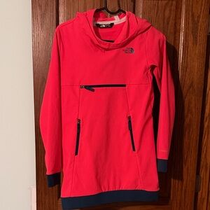 The North Face Hot Pink Hoodie with Navy Trim